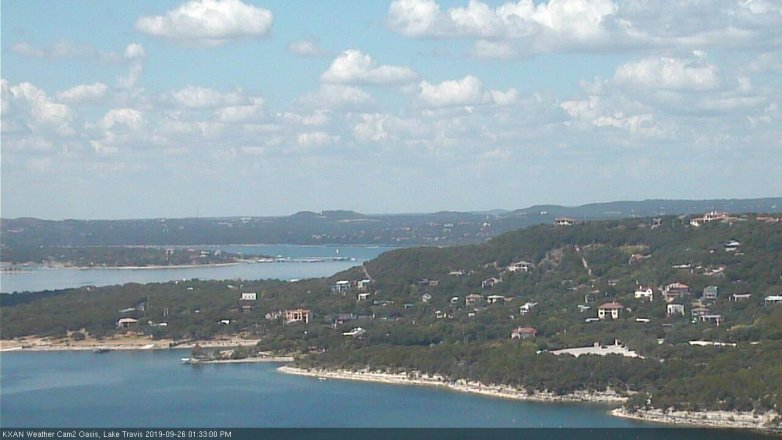 Lake Travis webcam, September 26, 2019 12:35 PM CT