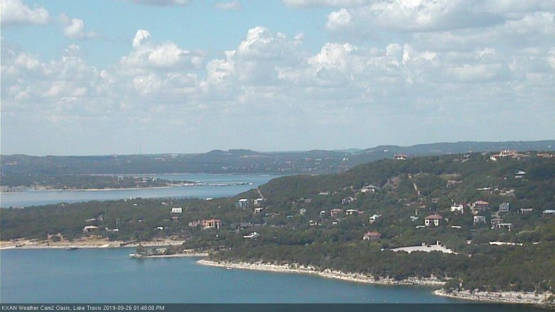 Lake Travis webcam, September 26, 2019 12:50 PM CT