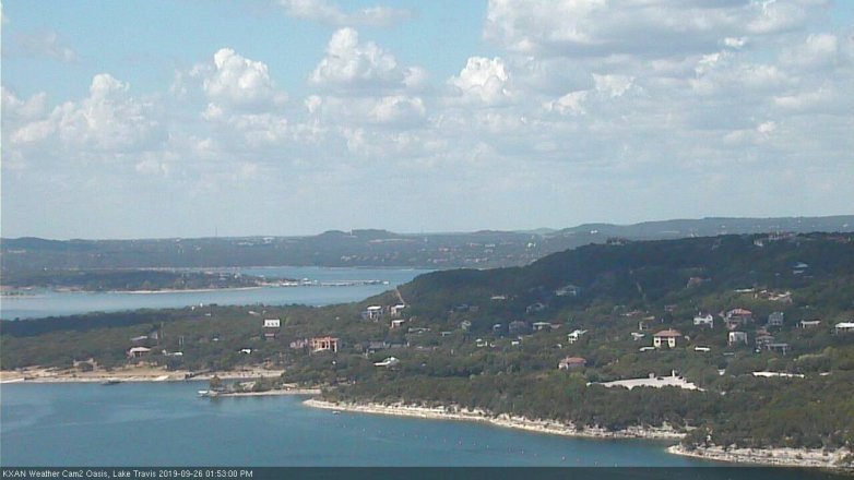 Lake Travis webcam, September 26, 2019 12:55 PM CT