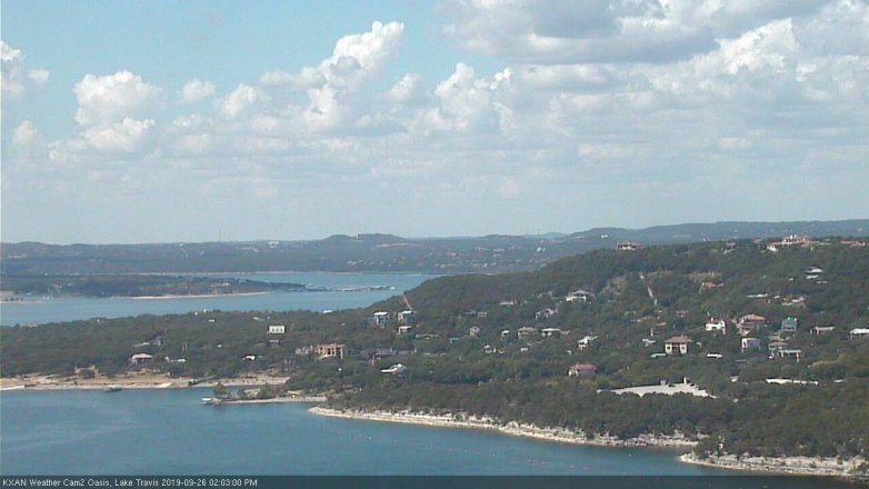 Lake Travis webcam, September 26, 2019 1:05 PM CT