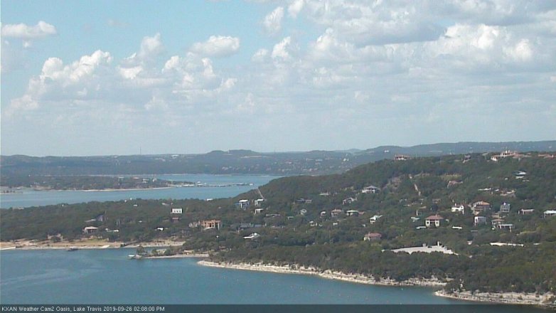 Lake Travis webcam, September 26, 2019 1:10 PM CT