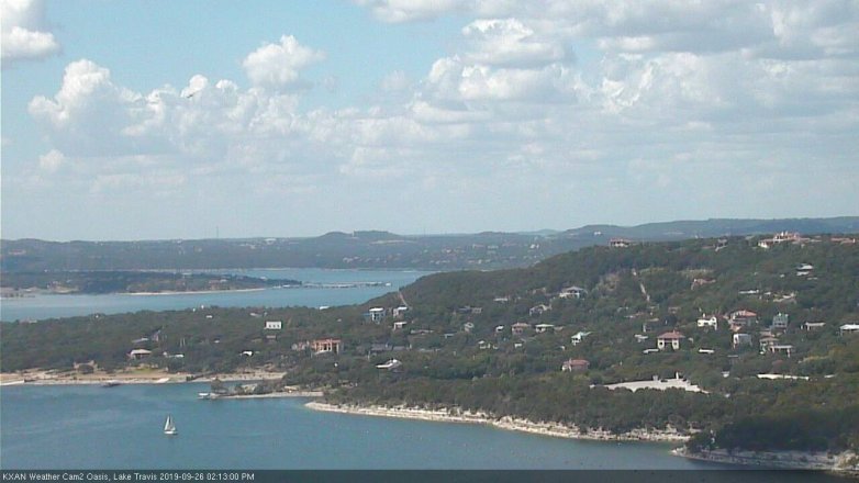 Lake Travis webcam, September 26, 2019 1:15 PM CT