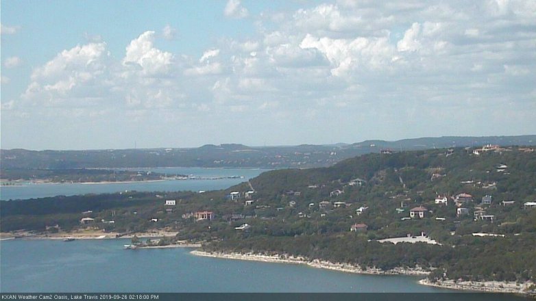 Lake Travis webcam, September 26, 2019 1:20 PM CT