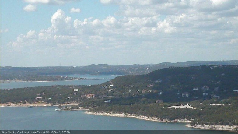 Lake Travis webcam, September 26, 2019 1:25 PM CT