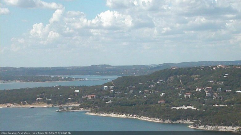 Lake Travis webcam, September 26, 2019 1:30 PM CT