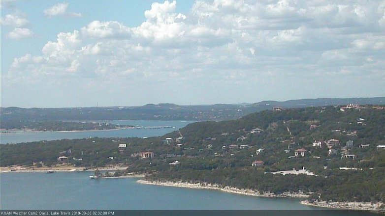 Lake Travis webcam, September 26, 2019 1:35 PM CT