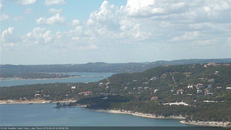 Lake Travis webcam, September 26, 2019 1:40 PM CT