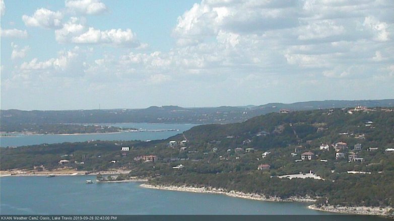 Lake Travis webcam, September 26, 2019 1:45 PM CT