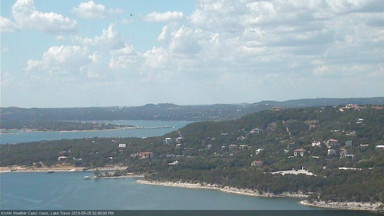 Lake Travis webcam, September 26, 2019 1:50 PM CT