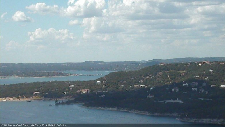 Lake Travis webcam, September 26, 2019 2:00 PM CT