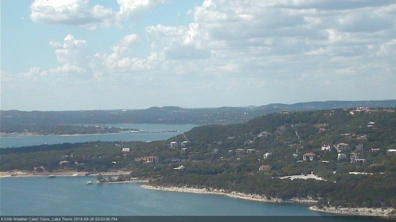 Lake Travis webcam, September 26, 2019 2:05 PM CT