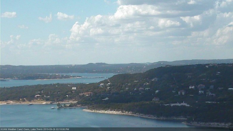 Lake Travis webcam, September 26, 2019 2:20 PM CT