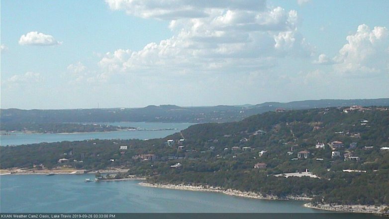 Lake Travis webcam, September 26, 2019 2:35 PM CT