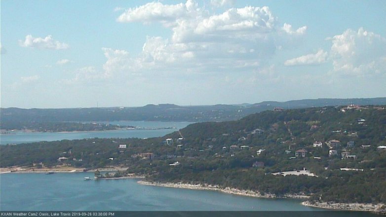 Lake Travis webcam, September 26, 2019 2:40 PM CT