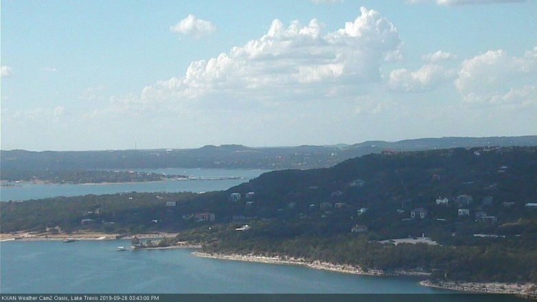 Lake Travis webcam, September 26, 2019 2:45 PM CT