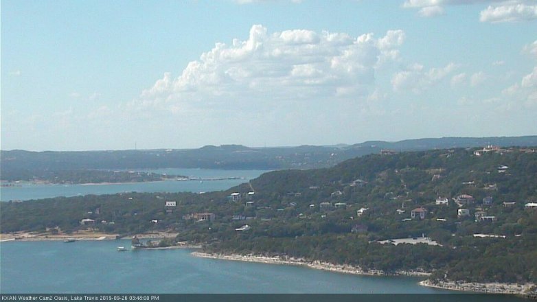 Lake Travis webcam, September 26, 2019 2:50 PM CT
