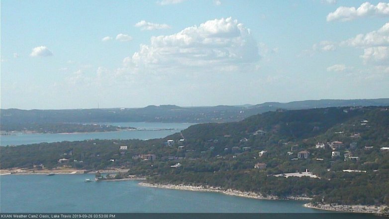 Lake Travis webcam, September 26, 2019 2:55 PM CT