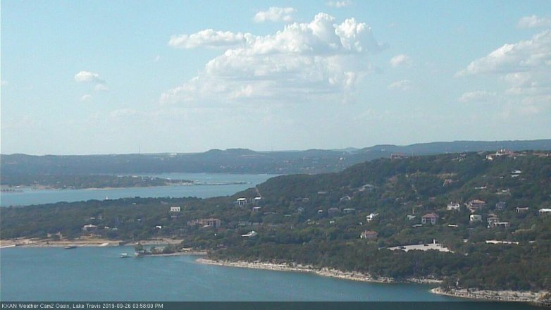 Lake Travis webcam, September 26, 2019 3:00 PM CT