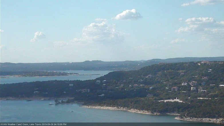 Lake Travis webcam, September 26, 2019 3:20 PM CT
