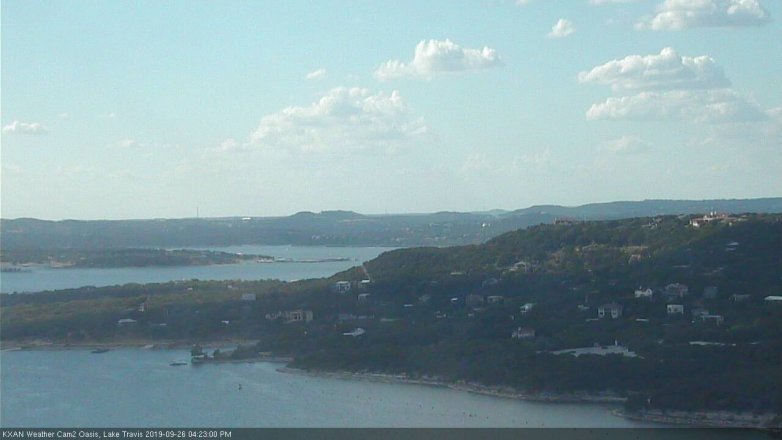 Lake Travis webcam, September 26, 2019 3:25 PM CT