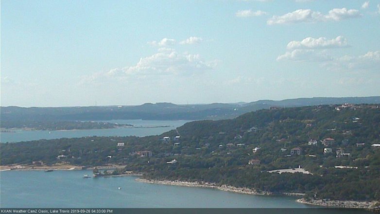 Lake Travis webcam, September 26, 2019 3:35 PM CT