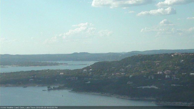 Lake Travis webcam, September 26, 2019 3:45 PM CT