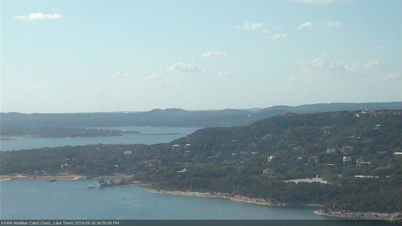 Lake Travis webcam, September 26, 2019 4:00 PM CT