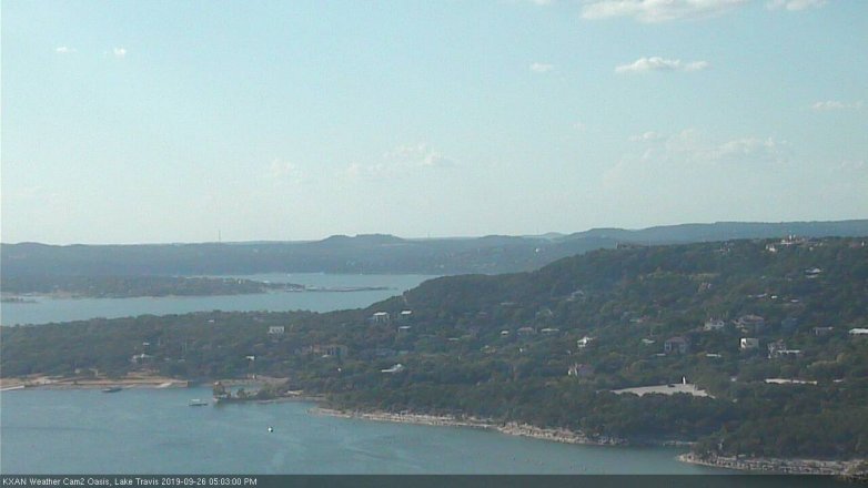 Lake Travis webcam, September 26, 2019 4:05 PM CT