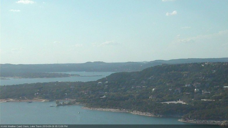 Lake Travis webcam, September 26, 2019 4:15 PM CT