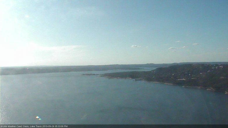 Lake Travis webcam, September 26, 2019 4:35 PM CT