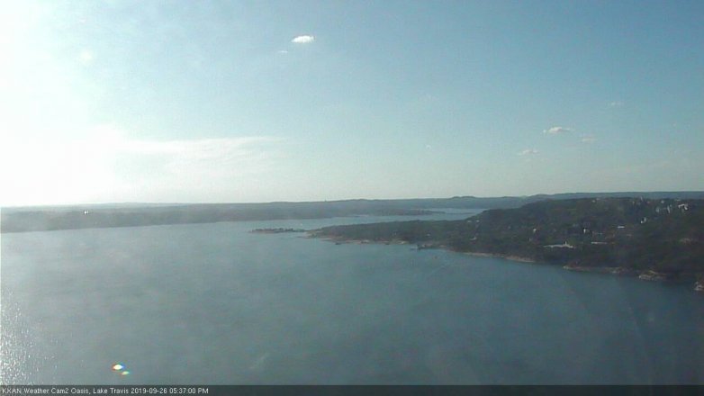 Lake Travis webcam, September 26, 2019 4:40 PM CT