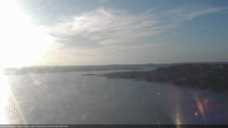 Lake Travis webcam, September 26, 2019 5:35 PM CT