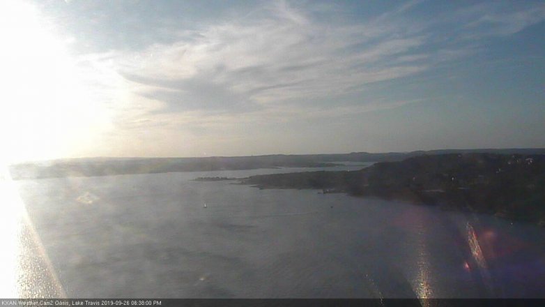 Lake Travis webcam, September 26, 2019 5:40 PM CT