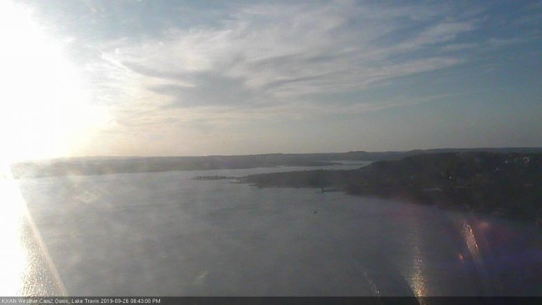 Lake Travis webcam, September 26, 2019 5:45 PM CT