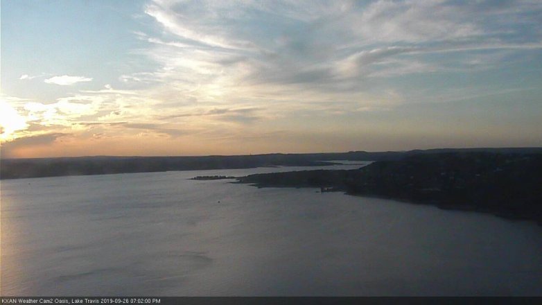 Lake Travis webcam, September 26, 2019 6:05 PM CT