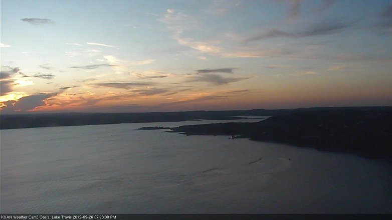 Lake Travis webcam, September 26, 2019 6:25 PM CT