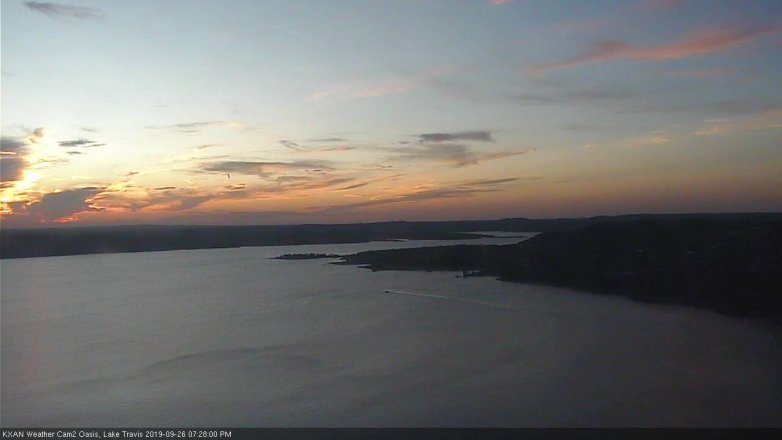 Lake Travis webcam, September 26, 2019 6:30 PM CT