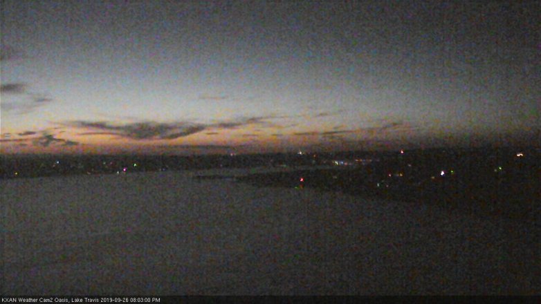 Lake Travis webcam, September 26, 2019 7:05 PM CT