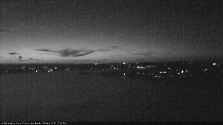 Lake Travis webcam, September 26, 2019 7:15 PM CT