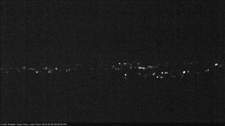 Lake Travis webcam, September 26, 2019 8:40 PM CT