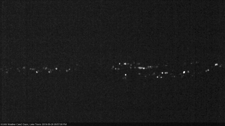 Lake Travis webcam, September 26, 2019 9:00 PM CT