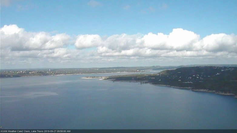 Lake Travis webcam, September 27, 2019 9:00 AM CT