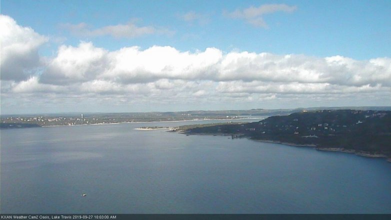 Lake Travis webcam, September 27, 2019 9:05 AM CT