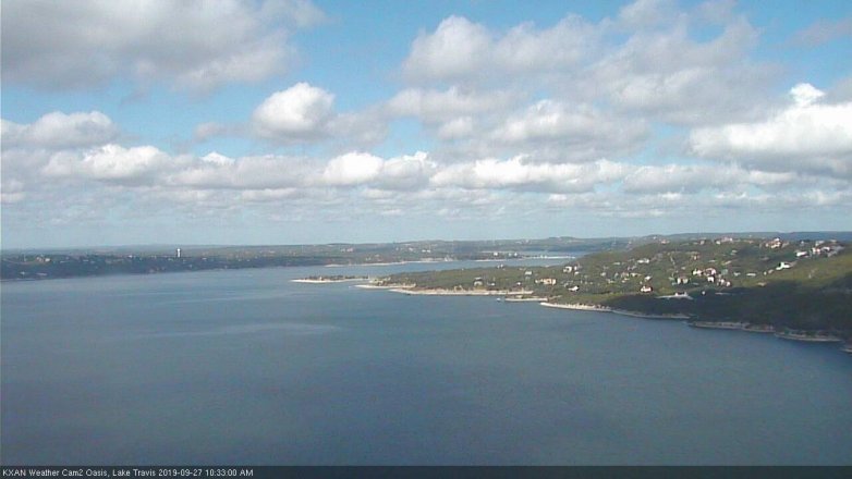 Lake Travis webcam, September 27, 2019 9:35 AM CT