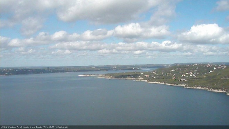 Lake Travis webcam, September 27, 2019 9:40 AM CT