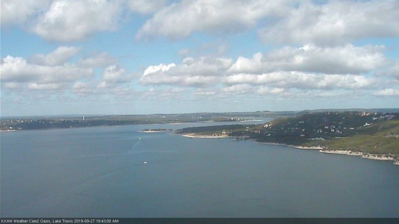 Lake Travis webcam, September 27, 2019 9:45 AM CT