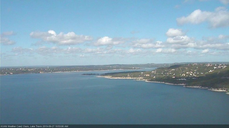 Lake Travis webcam, September 27, 2019 9:55 AM CT