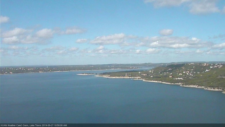 Lake Travis webcam, September 27, 2019 10:00 AM CT