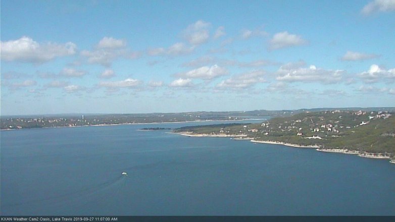 Lake Travis webcam, September 27, 2019 10:10 AM CT