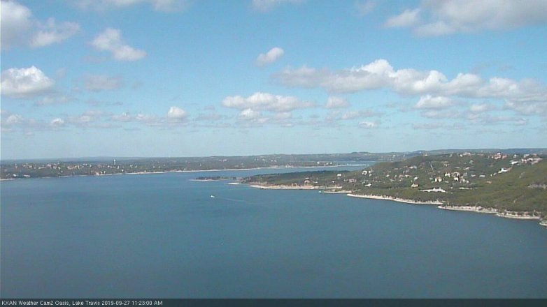 Lake Travis webcam, September 27, 2019 10:25 AM CT